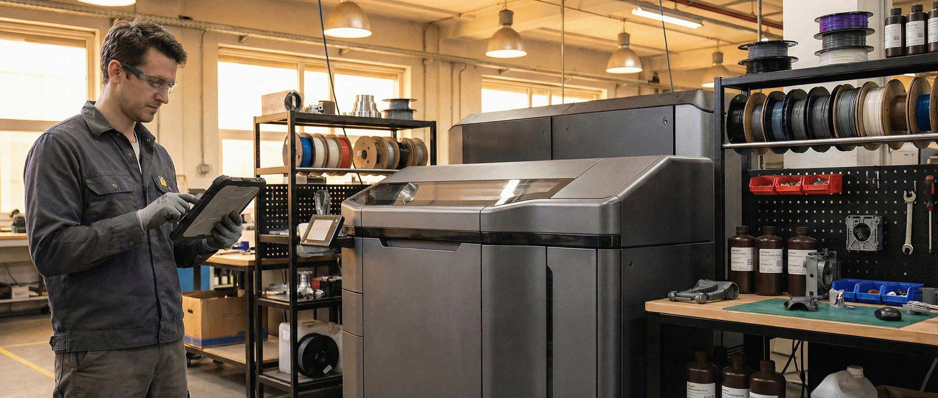 Maintenance technician working on industrial equipment