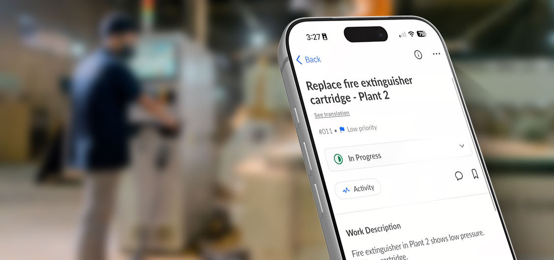 UpKeep mobile work order app on iPhone